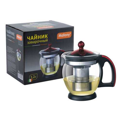 Заварочный чайник Decotto-1200 Mallony 910112 Бордовый; черный