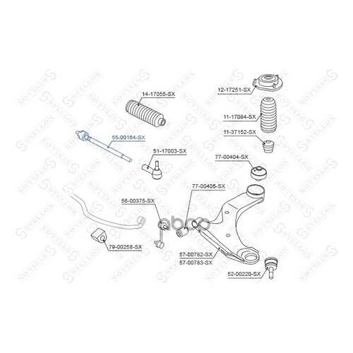 Рулевая тяга Stellox 5500164SX