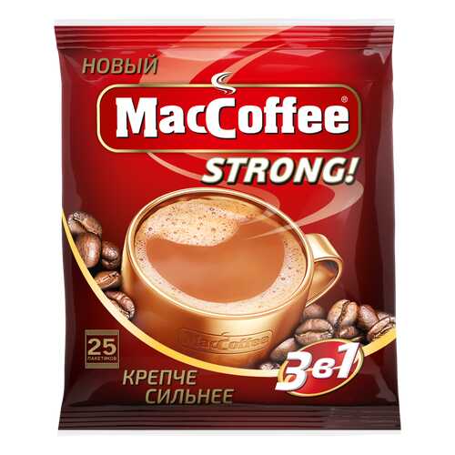 Напиток кофейный растворимый т.з. MacCoffee (3 в 1) Strong, м/уп 16г*25*20 блок