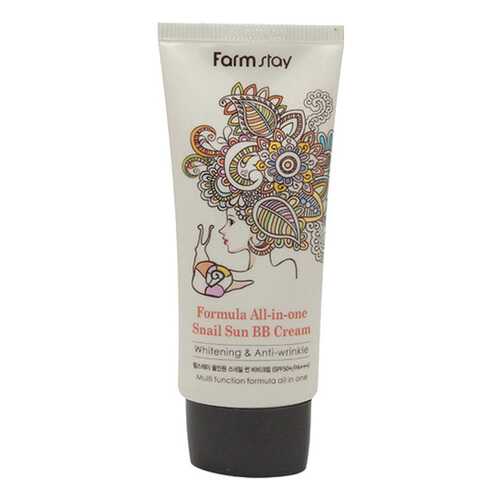 BB и СС средство FarmStay Formula All-In-One Snail Sun BB Cream SPF50+ PA+++ 50 мл