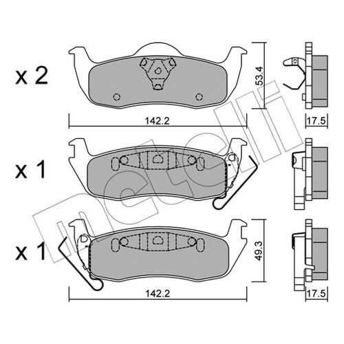 Комплект тормозных дисковых колодок METELLI 22-0720-0