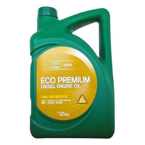 Моторное масло Hyundai Eco Premium Diesel Engine Oil SAE 0W-30 6л