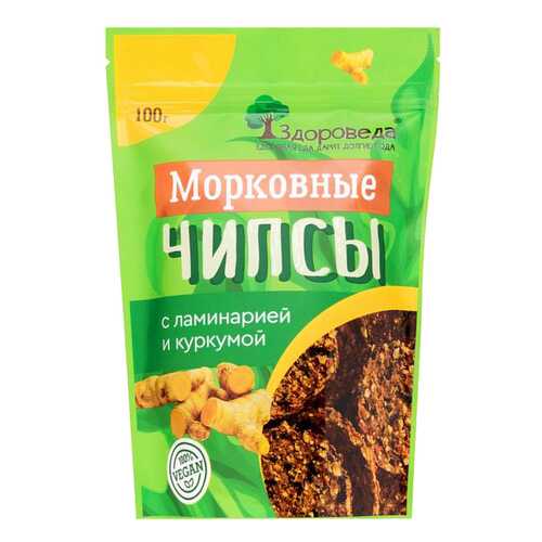 Чипсы морковные Здороведа с ламинарией и куркумой 100 г
