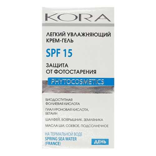 Легкий увлажняющий крем-гель КОРА Защита от фотостарения SPF15, 50 мл