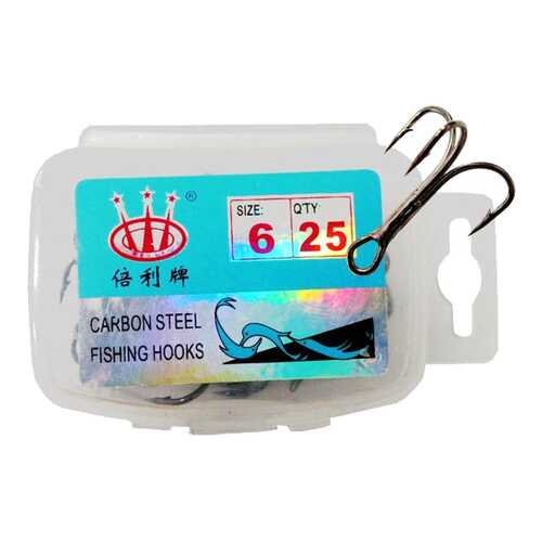 Рыболовные крючки Carbon Steel №6, 25 шт.
