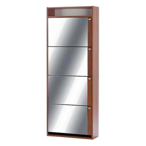 Обувница Вентал K-4S VEN_10000108 60,4х22,5х159,6 см, орех темный/зеркальный