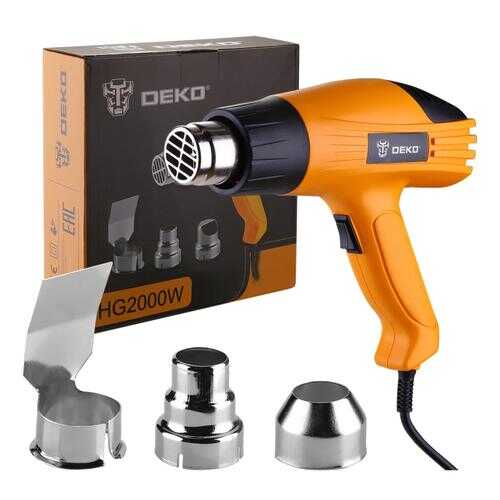 Строительный фен DEKO HG2000W, 2000Вт, 2 скорости, защита от перегрева 063-4166