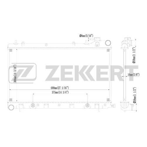 Радиатор охлаждения двигателя ZEKKERT MK-1448