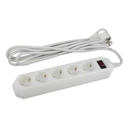 Сетевой фильтр ЭРА USF-5es-3m, 5 розеток, 3 м, White