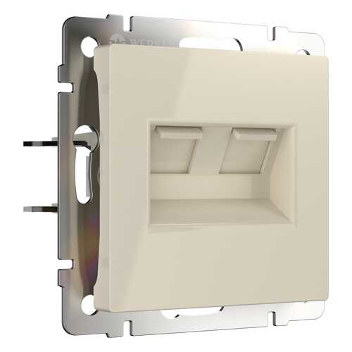 Компьютерная розетка Werkel Ethernet RJ-45 WL03-RJ45+RJ45 a033766 слоновая кость
