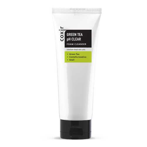 Пенка для умывания с зеленым чаем COXIR Green Tea pH Clear Cleanser