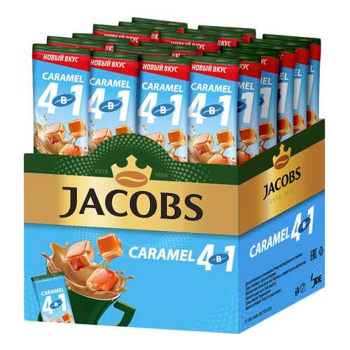 Кофе растворимый Jacobs 4в1 Caramel 24 стика
