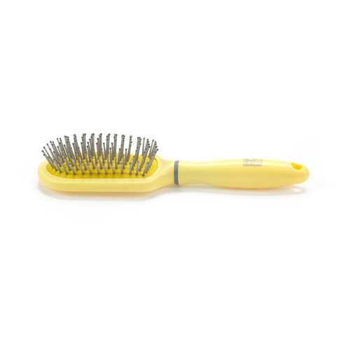 Щетка Dewal Beauty Лимонный пудинг, массажная, с нейлоновым штифтом,трапеция