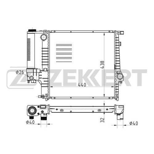 Радиатор охлаждения двигателя ZEKKERT MK-1000