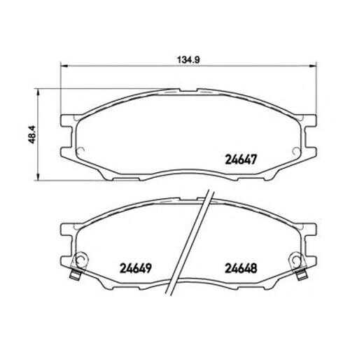 Комплект тормозных колодок Brembo P56083