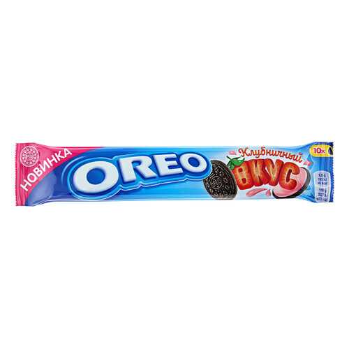 OREO печенье с какао и начинкой клубника 95г