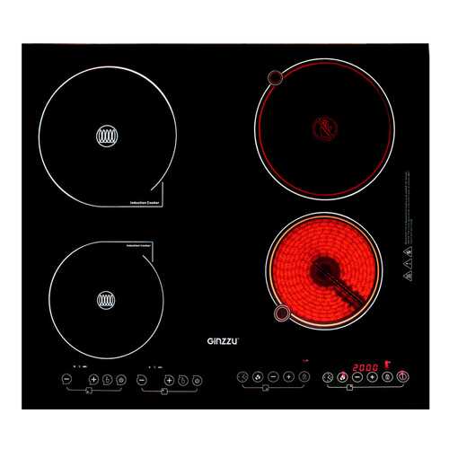 Встраиваемая варочная панель электрическая Ginzzu HCI-479 Black