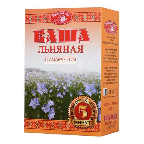 Каша Добрый Лен льняная с амарантом 400 г