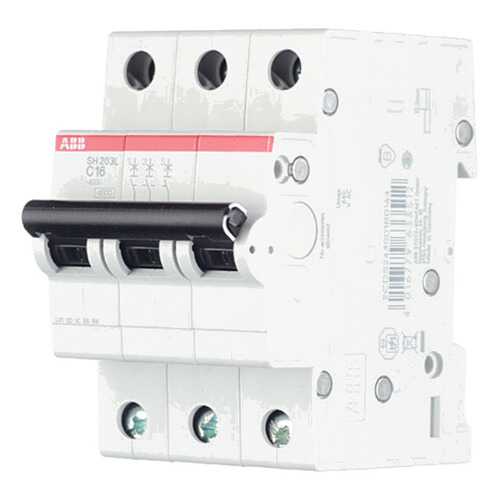 Выключатель автоматический модульный ABB SH203L, 3п, C, 16 А, 4,5 кА