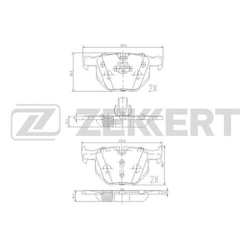 Комплект тормозных колодок, дисковый тормоз ZEKKERT BS-1017