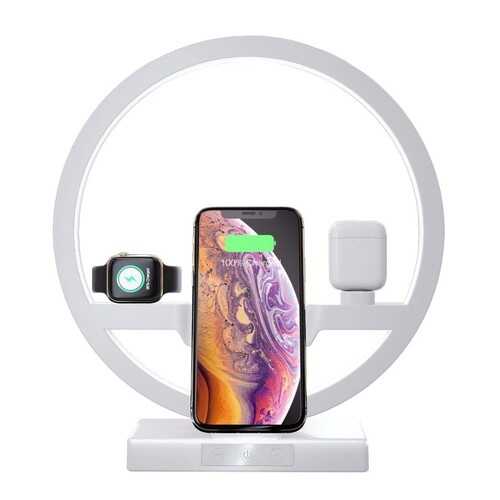 Зарядная станция 2emarket 3 в 1 с LED-светильником