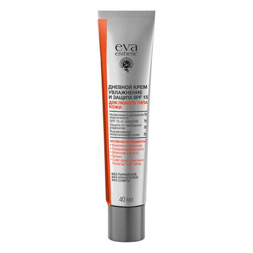Крем для лица Eva Esthetic Дневной крем увлажнение и защита SPF 15, 40 мл