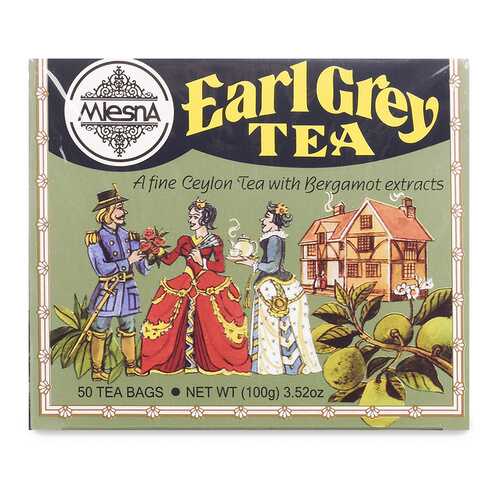 Чай черный Mlesna Earl Grey с ароматом бергамота Евро-Скан Экспорт 50 пак*2г Шри-Ланка