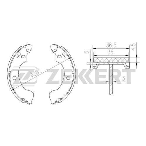 Комплект тормозных колодок ZEKKERT BK-4030
