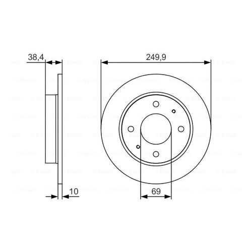 Тормозной диск Bosch 0986479S84