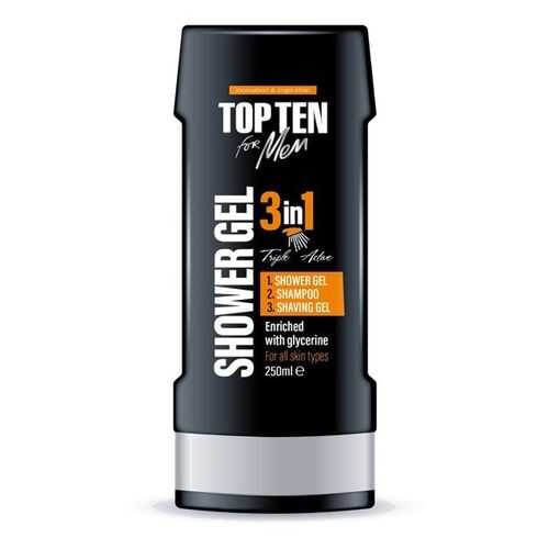 Гель для душа 3 в 1 Top Ten for men, 250 мл