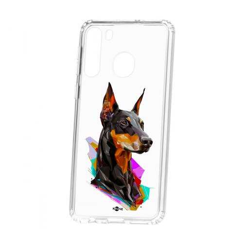 Чехол Samsung Galaxy A21 Kruche Print Доберман
