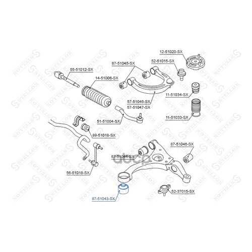 Сайлентблок Stellox 8751043SX