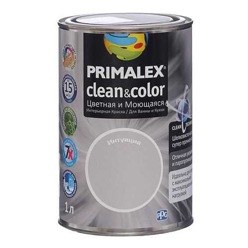 Краска для внутренних работ Primalex Clean&Color 1л Интуиция, 420208