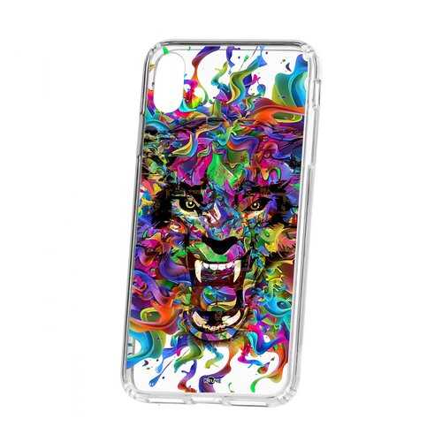 Чехол Kruche Apple iPhone XS Max Print Colored beast