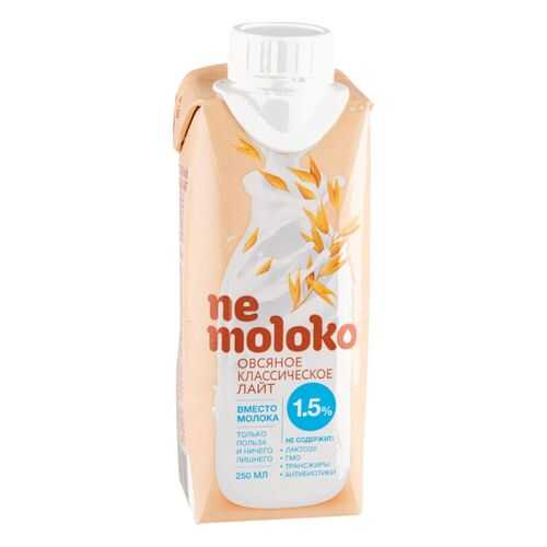Напиток овсяный Ne moloko классический лайт 1.5% 250 мл