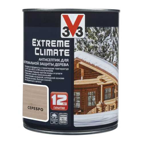 Антисептик для экстремальной защиты V33 Extreme Climate 0.9 л, Цвет серебро