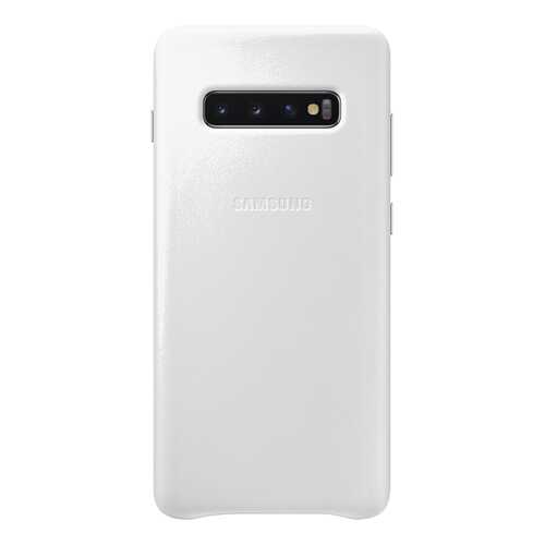 Чехол Samsung Leather Cover для Galaxy S10 Plus White