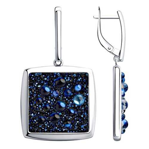 Серьги SOKOLOV из серебра с синими кристаллами Swarovski 94023809