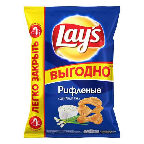 Картофельные чипсы Lay's сметана и лук 225 г