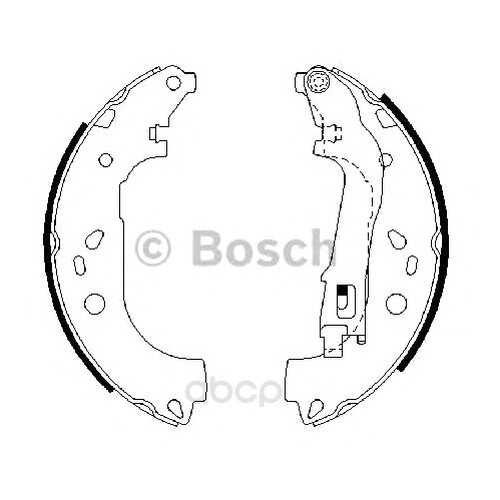 Тормозные колодки барабанные fiat doblo all 02 Bosch 0986487717 Bosch 986487717