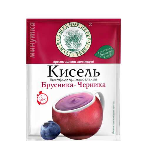 Кисель быстр приготовления Волшебное дерево брусника-черника минутка 30 г