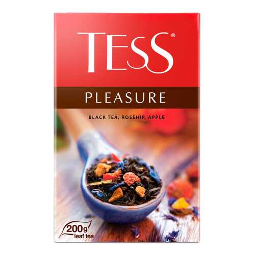 Чай черный Tess pleasure с шиповником и яблоком 200 г