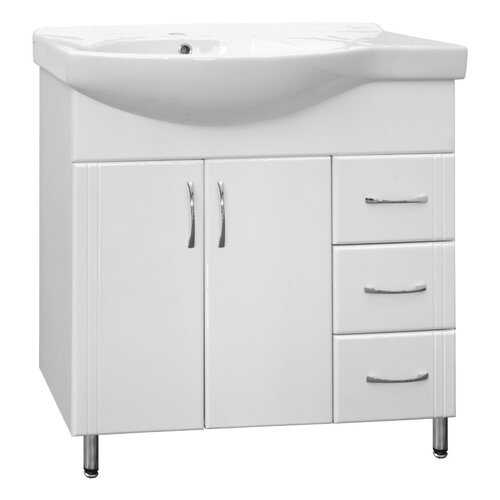 Тумба с раковиной Style Line Эко Стандарт №25 80 R напольная, 3 ящика