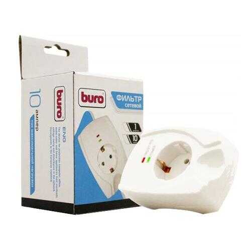 Сетевой фильтр BURO 100SH-W, 1 розетка White