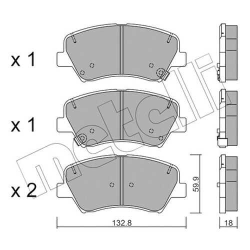 Комплект тормозных дисковых колодок METELLI 22-0944-0