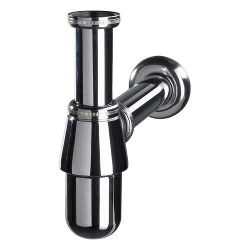 Сифон CLASSIC 1' 1/4*32 мм, отвод с розеткой, регулируемый, латунь хром,
