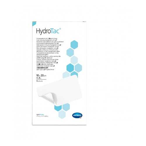 Повязка HydroTac ГидроТак губчатая с гидрогелевым покрытием 10х20 см 3 шт. 685833