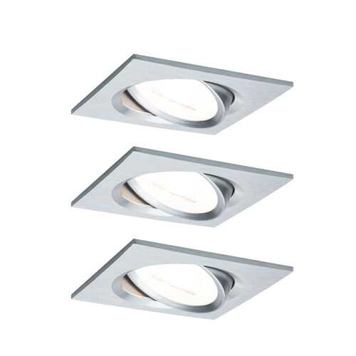 Светильник встраиваемый, комплект Nova Coin LED 3x6,5W Alu ge 93456