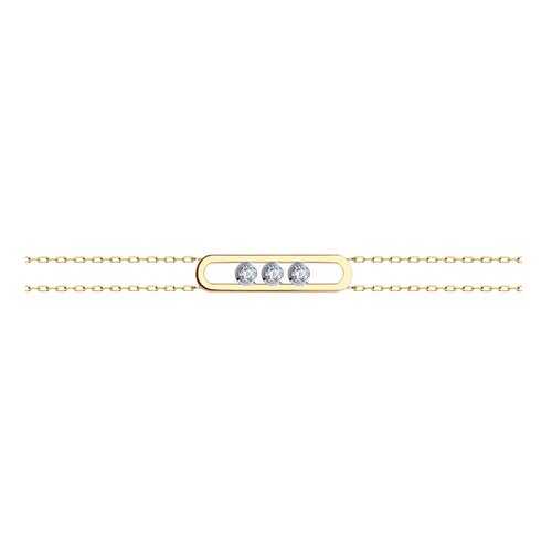 Браслет женский SOKOLOV из золота с фианитами Swarovski 81050040 р.18