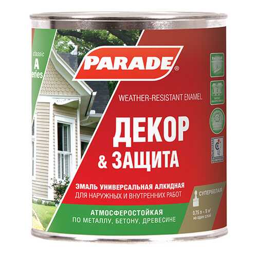 Эмаль Parade А3 Декор&Защита база А глянцевая 2,5л